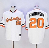Baltimore Orioles #20 Frank Robinson Mitchell And Ness White Stitched Jersey,baseball caps,new era cap wholesale,wholesale hats